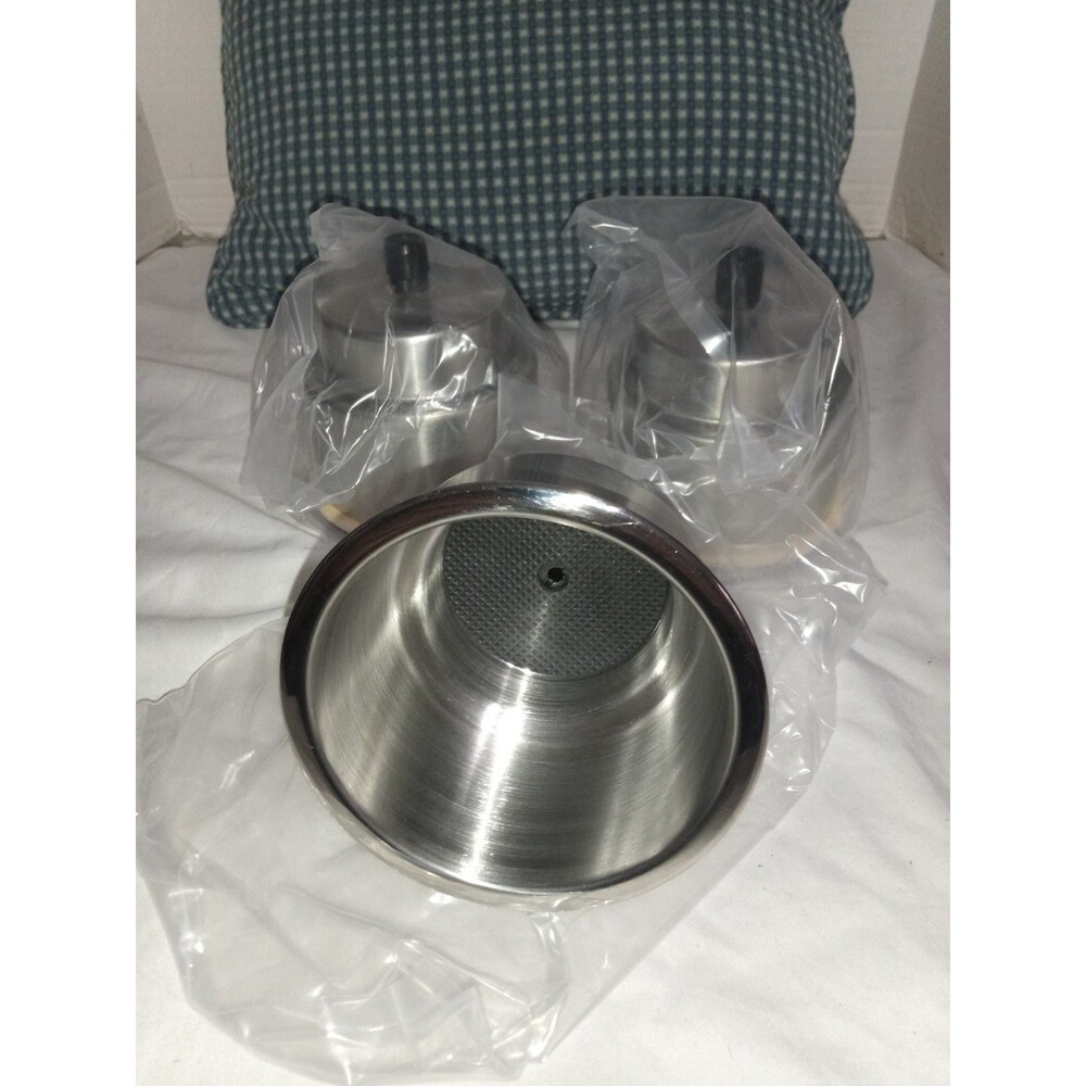 Amarine Cup Holders Lot Of 3 Marine Boat RV Camper Set Drink Holder Sliver Tone
